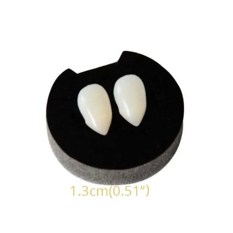 Dents de Vampire pour Halloween, crocs, dentier, Costume de fête d'halloween, accessoires de Cosplay, décoration, fausses dents avec gomme dentaire