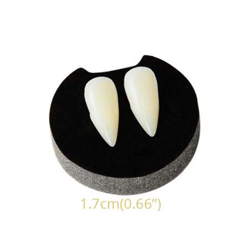 Dents de Vampire pour Halloween, crocs, dentier, Costume de fête d'halloween, accessoires de Cosplay, décoration, fausses dents avec gomme dentaire