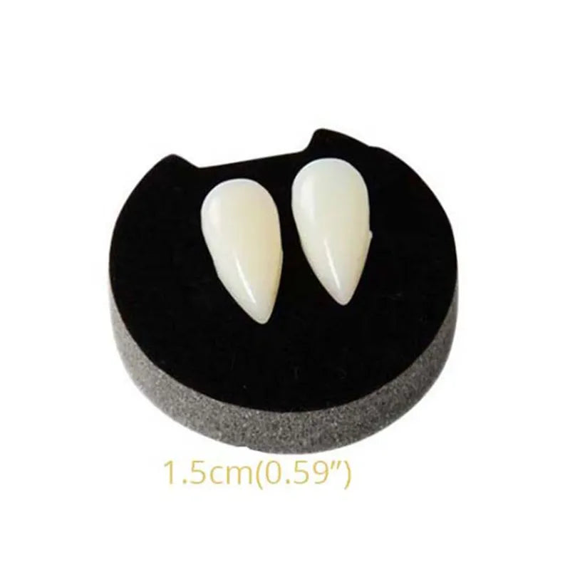 Dents de Vampire pour Halloween, crocs, dentier, Costume de fête d'halloween, accessoires de Cosplay, décoration, fausses dents avec gomme dentaire