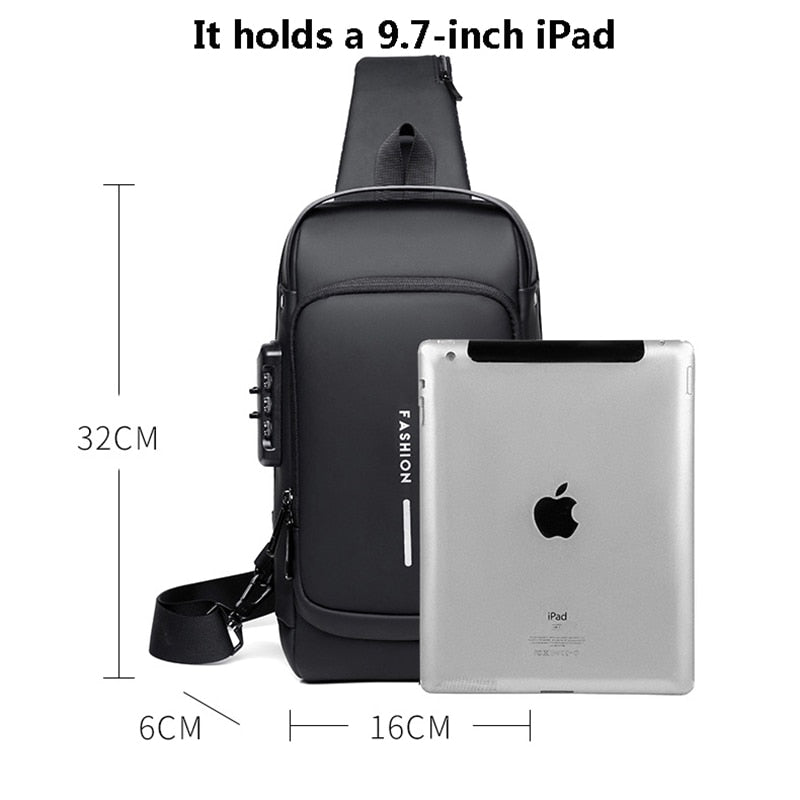 USB charging sport sling Anti-theft shoulder