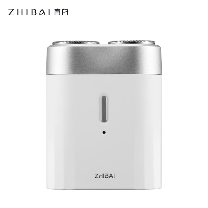 ZHIBAI Portable Men's Mini Electric Shaver Razor USB Charging IPX7 Male Shaving Trimmer Waterproof Facial Cleaning Tool