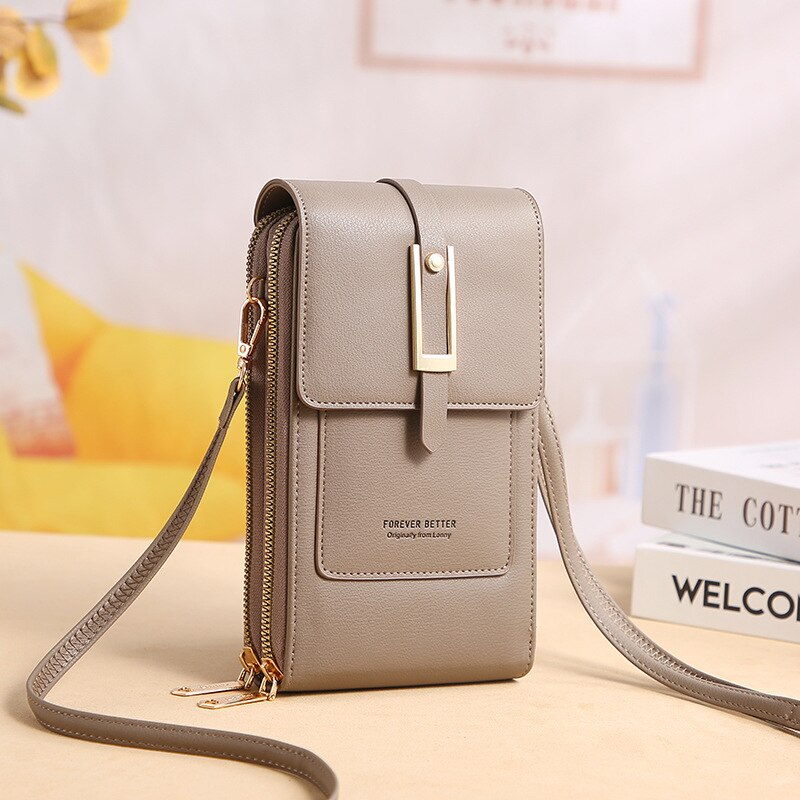 Women Wallet Brand Touchable Mobile Phone Bags Small Card Holders Handbag Purse Clutch Wallets Messenger Shoulder Bag Female