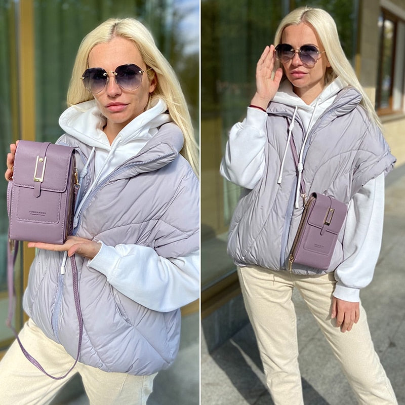 Women Wallet Brand Touchable Mobile Phone Bags Small Card Holders Handbag Purse Clutch Wallets Messenger Shoulder Bag Female