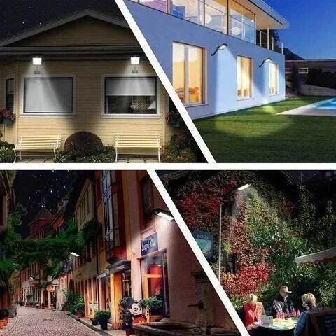 Outdoor LED Solar Wall Lamp 6000K FREE SHIPPING SuperBright Solar Motion Sensor Lights IP65 Waterproof Outdoor Security Lighting