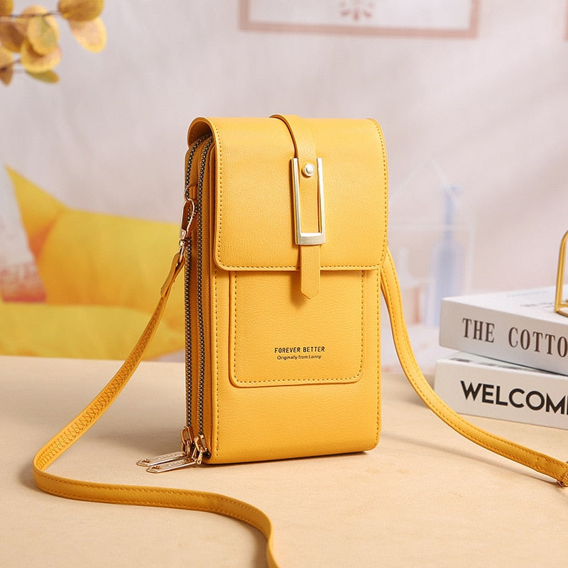 Women Wallet Brand Touchable Mobile Phone Bags Small Card Holders Handbag Purse Clutch Wallets Messenger Shoulder Bag Female
