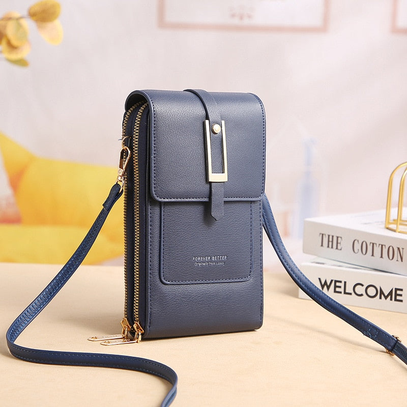 Women Wallet Brand Touchable Mobile Phone Bags Small Card Holders Handbag Purse Clutch Wallets Messenger Shoulder Bag Female