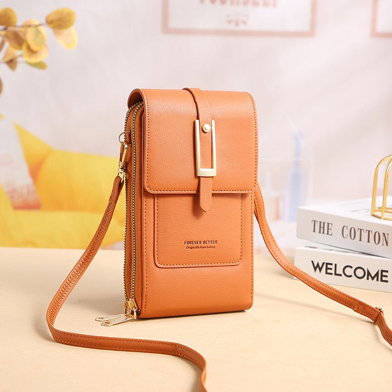 Women Wallet Brand Touchable Mobile Phone Bags Small Card Holders Handbag Purse Clutch Wallets Messenger Shoulder Bag Female