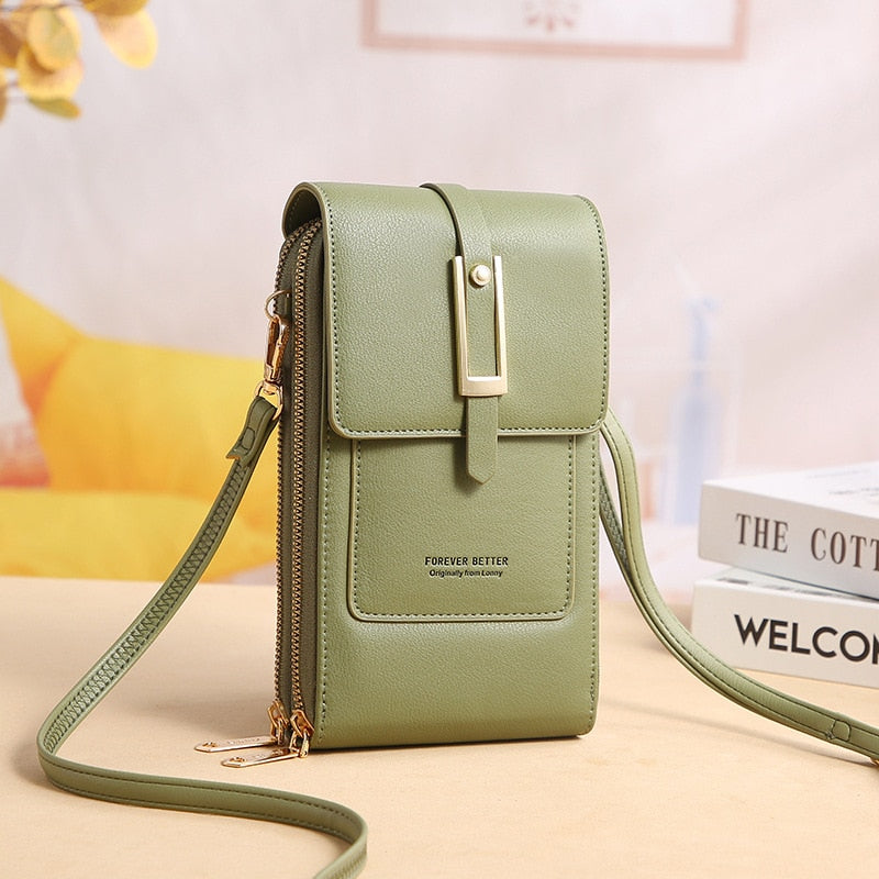 Women Wallet Brand Touchable Mobile Phone Bags Small Card Holders Handbag Purse Clutch Wallets Messenger Shoulder Bag Female