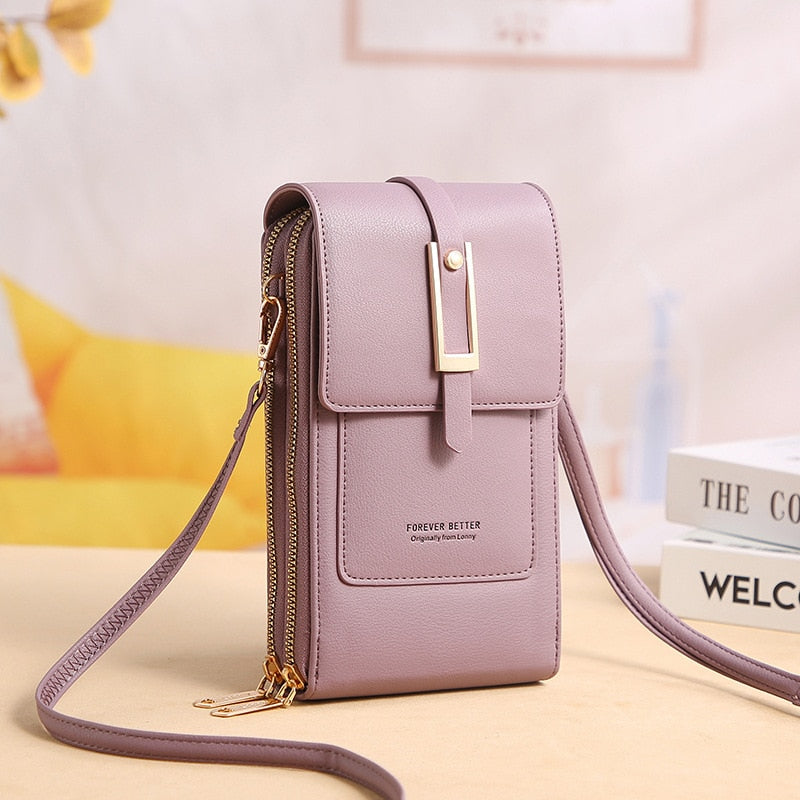 Women Wallet Brand Touchable Mobile Phone Bags Small Card Holders Handbag Purse Clutch Wallets Messenger Shoulder Bag Female