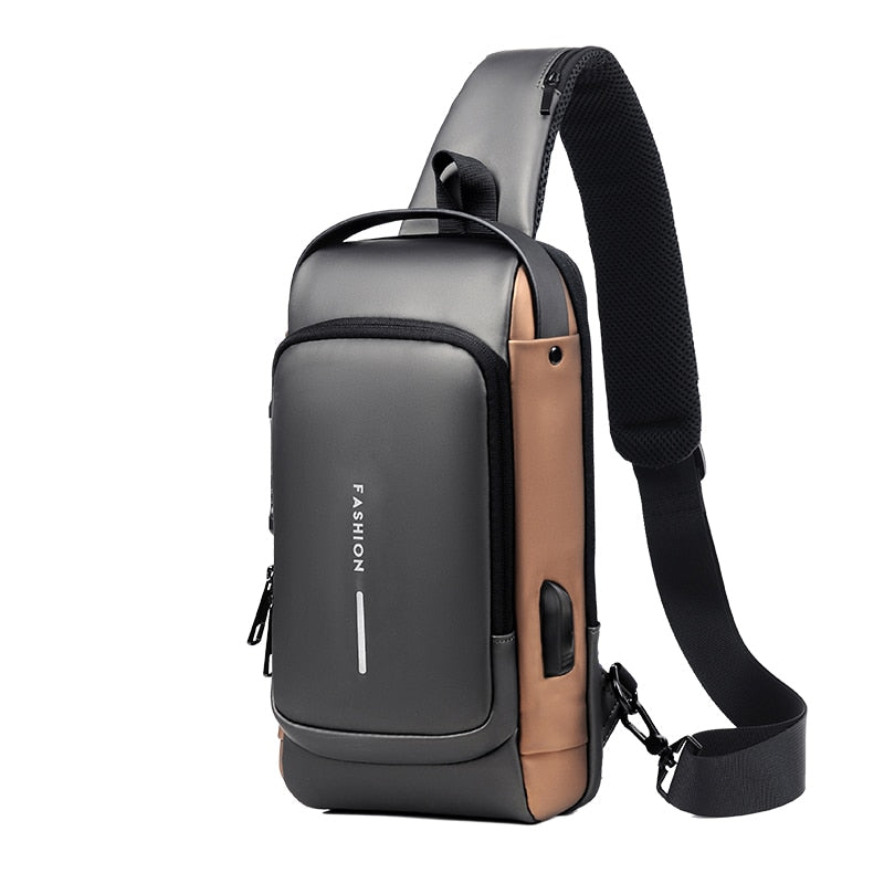 USB charging sport sling Anti-theft shoulder