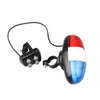6 LED 4 Tone Bicycle Bell - Electric Horn with LED Police Light for Bike Safety