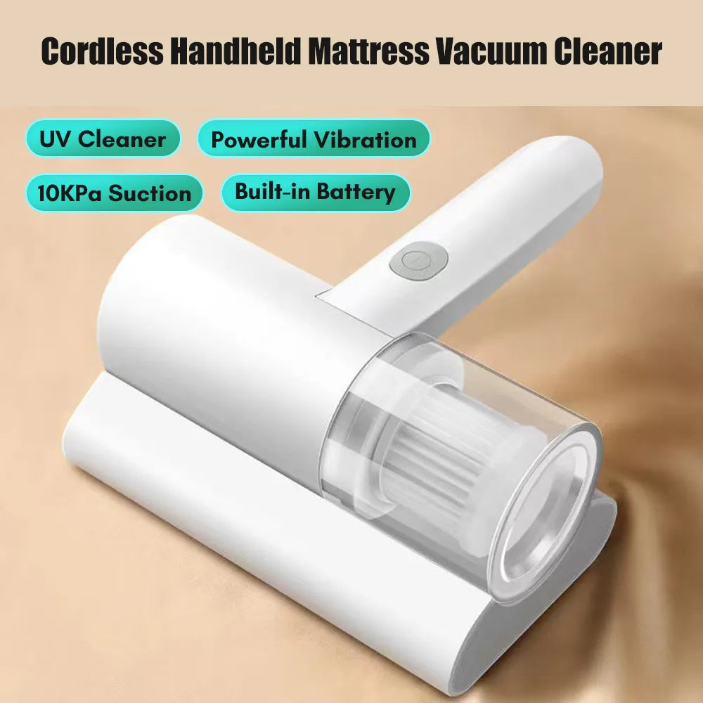 Powerful Cordless UV Cleaner - Handheld Vacuum with 12KPa Suction for Deep Cleaning