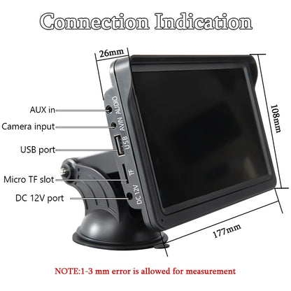 Touch Screen With USB AUX For Rear View Camera