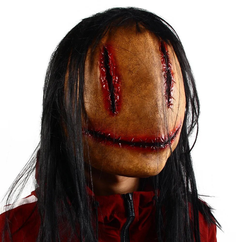 Faceless Smiley Mask  Mask Bloody Cosplay