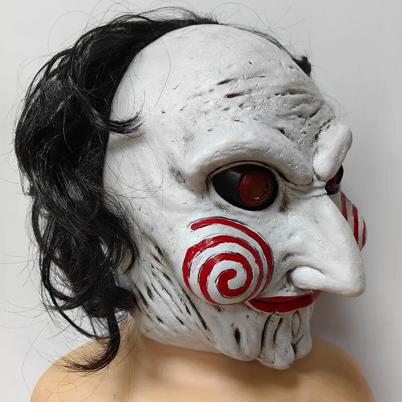 Horror Demon Jigsaw Saw Mask Cosplay Saw X Scary Killers Latex Helmet Halloween Party Costume Masks Adult One Size