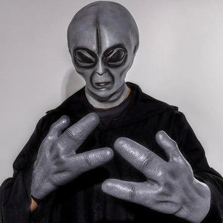 UFO Alien Mask Gloves Cosplay Extraterrestrial Organism