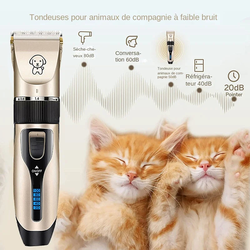 Dog Clipper Dog Hair Clippers Grooming (Pet/Cat/Dog/Rabbit) Haircut Trimmer Shaver Set Pets Cordless Rechargeable Professional