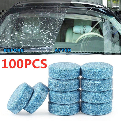 100PCS SOLID CLEANER CAR WINDSCREEN WIPER EFFERVESCENT