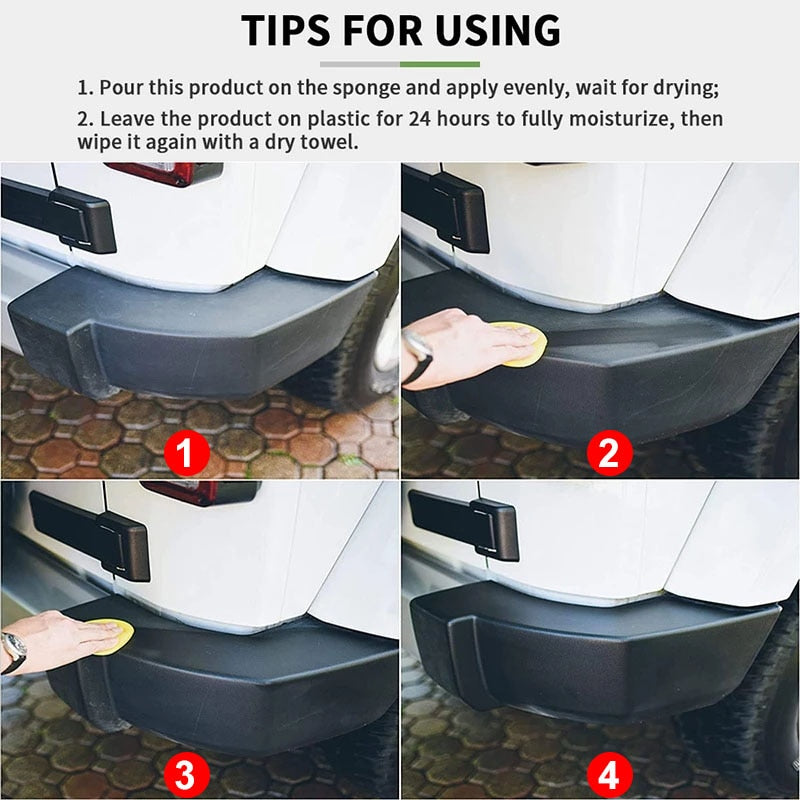 CAR PLASTIC RESTORE COATING AGENT RUBBER EXTERIOR REPAIR CLEAN