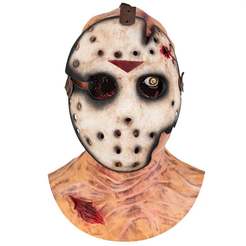 Movie Hockey Mask Jason Voorhees Friday The 13th Horror Scary Mask Halloween Party Cosplay Masks for Adult Men Halloween Gift