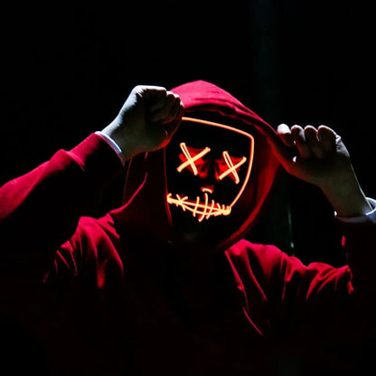 Halloween Neon Led Purge Mask Masque