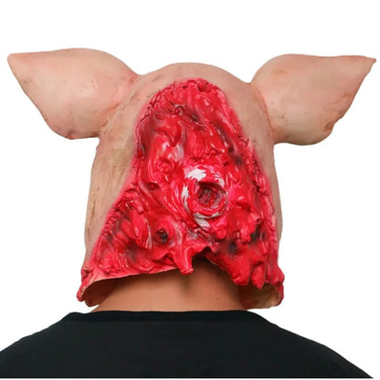 Scary Saw Pig Head Mask Cosplay Party Horrible Bloody