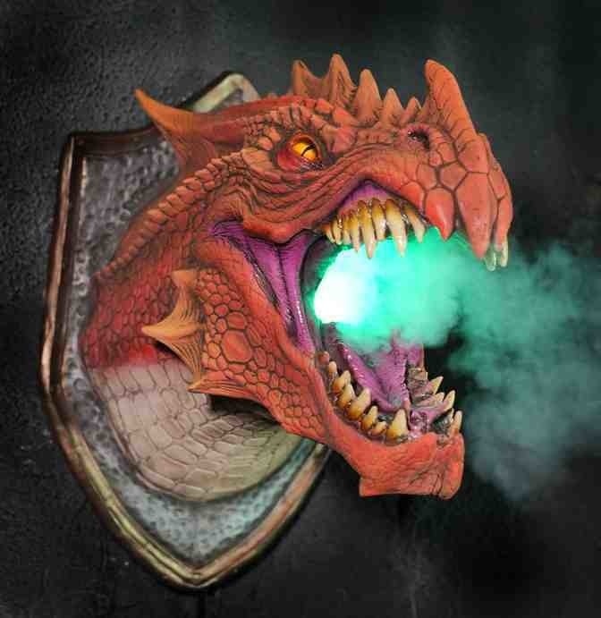 Dragon Legends Prop 3d Wall Mounted Dinosaur Smoke Light