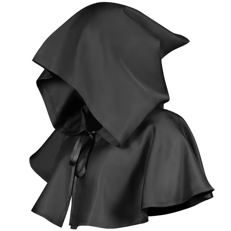 Witch Wizard Fancy Punk Cloak Gothic Cosplay Halloween Costume Adult Hooded Vampire Devil Capes Unisex Props Party Dress Up