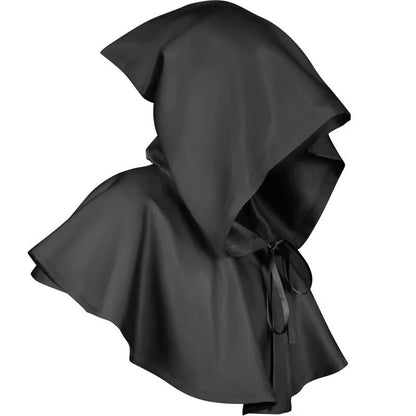 Witch Wizard Fancy Punk Cloak Gothic Cosplay Halloween Costume Adult Hooded Vampire Devil Capes Unisex Props Party Dress Up