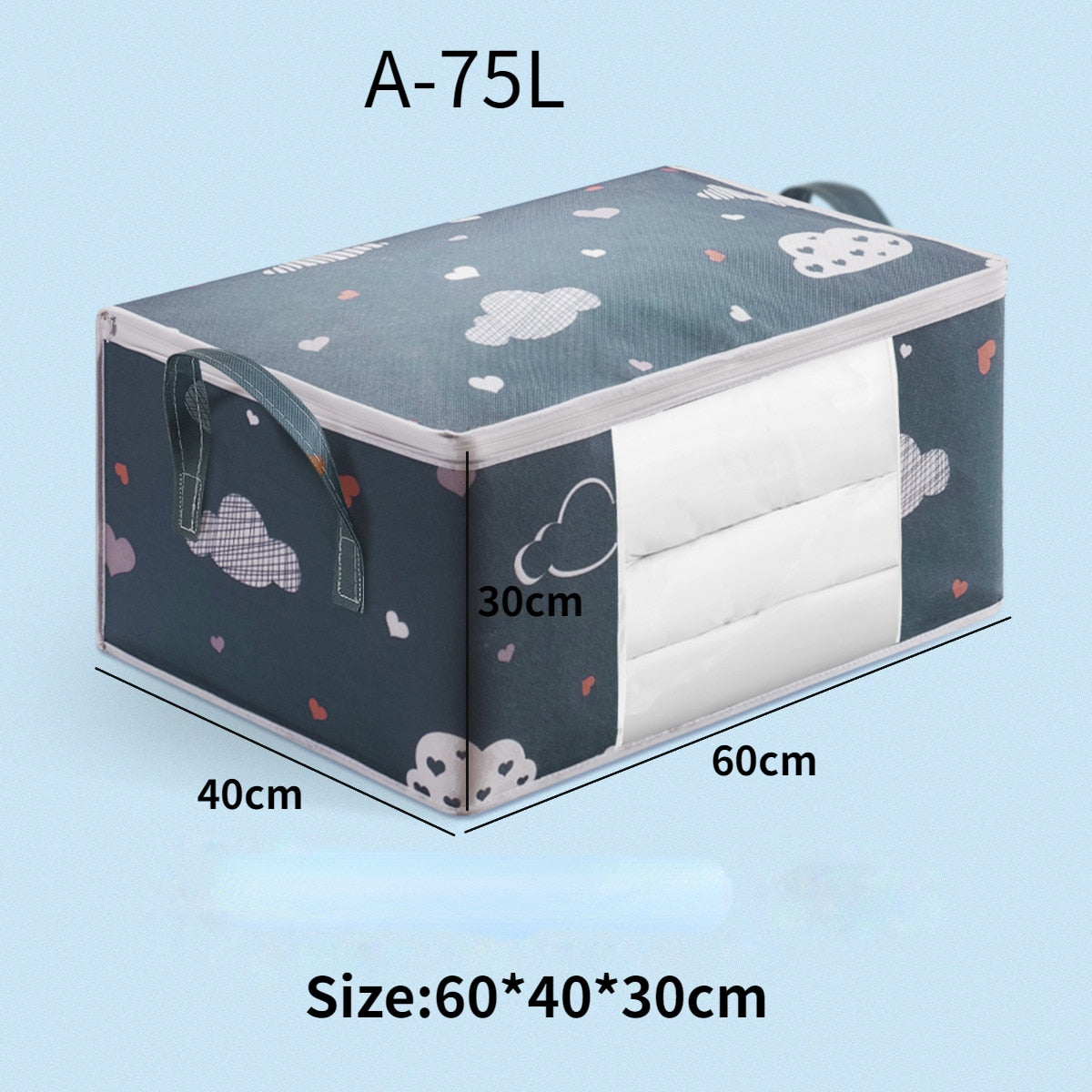 VISUAL QUILT STORAGE BAG HOUSEHOLD WARDROBE