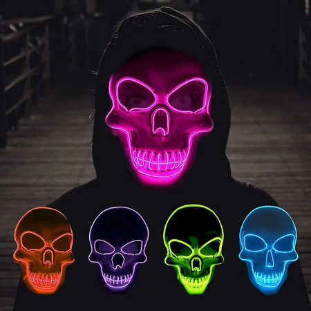 LED Skull Halloween Mask
