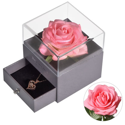 Valentine Eternal Rose Jewelry Box Preserved Flowe