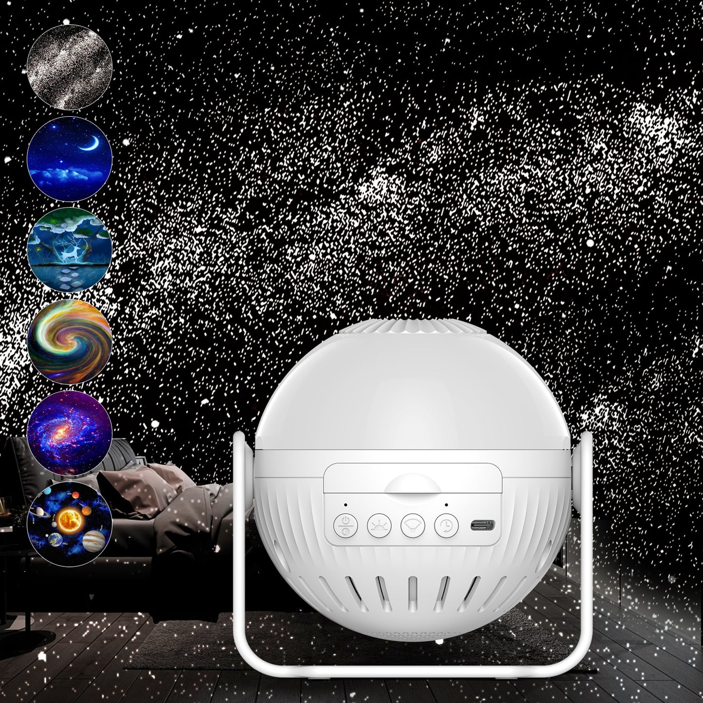 LED Star Projector Night Light 6 in 1 Planetarium