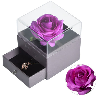 Valentine Eternal Rose Jewelry Box Preserved Flowe