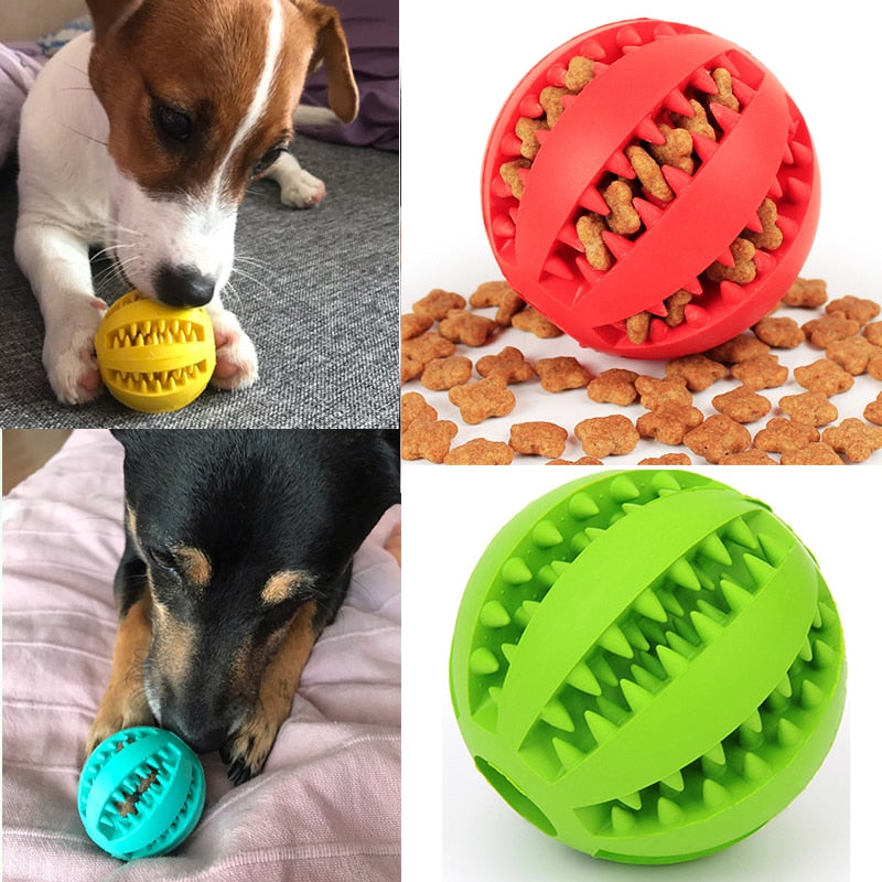 Jouets pour chiens de compagnie balle de fuite en caoutchouc extensible chien de chat de compagnie jouet interactif chat de compagnie chien jouets à mâcher balles de nettoyage des dents jouets pour chiots