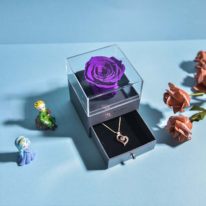 Valentine Eternal Rose Jewelry Box Preserved Flowe