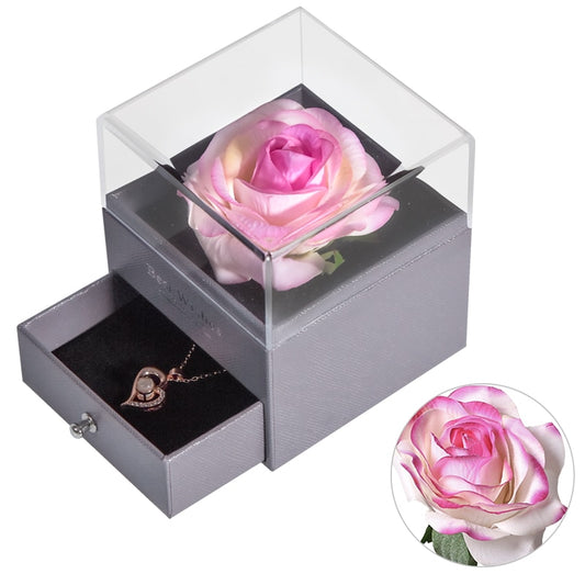 Valentine Eternal Rose Jewelry Box Preserved Flowe