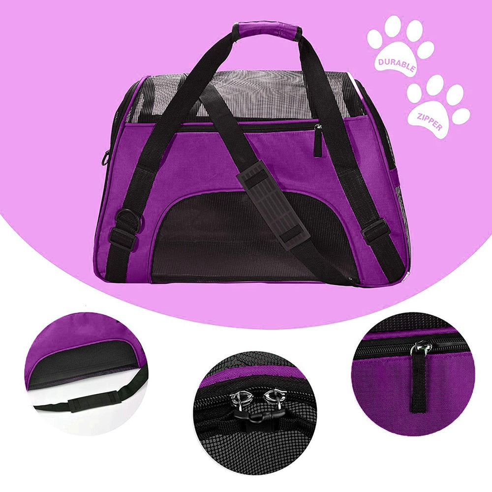 Pet Backpack Messenger Carrier Bag Pet Cat Dog Carrier Outgoing Travel Packets Breathable Pet Handbag For Small Dog