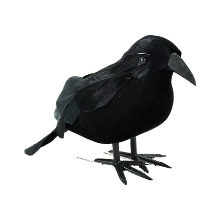 HALLOWEEN BLACK CROW FAKE BIRD.