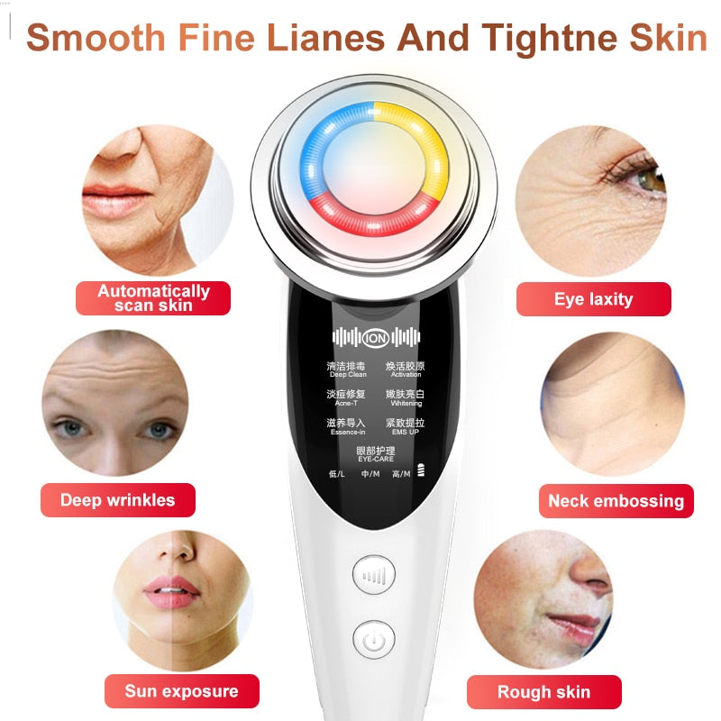 Microcurrent mesotherapy led skin