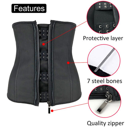 Women Latex Waist Trainer Body Shaper