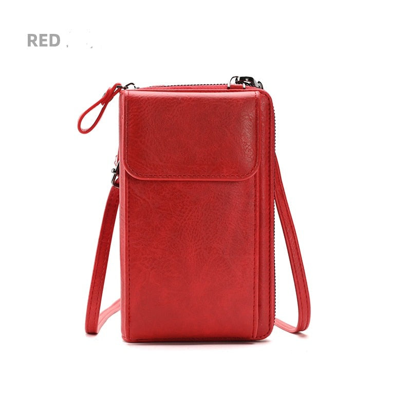 Fashion Ladies Small Crossbody, Leather Card Holder Female Purse.