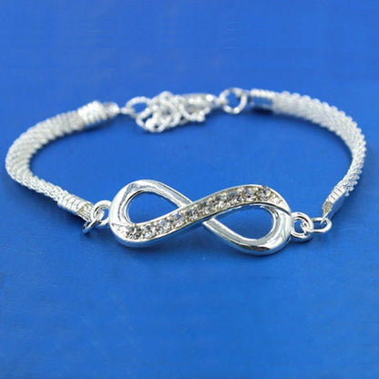 RHINESTONE INFINITY BRACELET FOR VALENTINE.