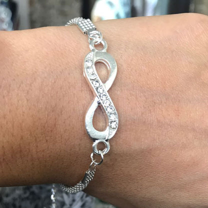 RHINESTONE INFINITY BRACELET FOR VALENTINE.