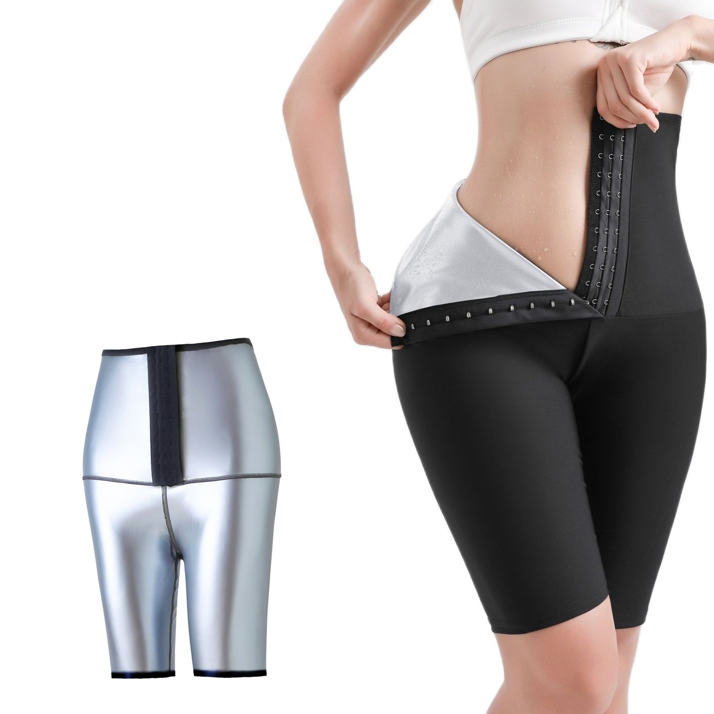 Sauna Leggings for Women Sweat Pants High Waist Compression Slimming Hot Thermo Workout Training Capris Body Shaper