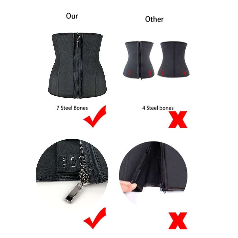 Women Latex Waist Trainer Body Shaper