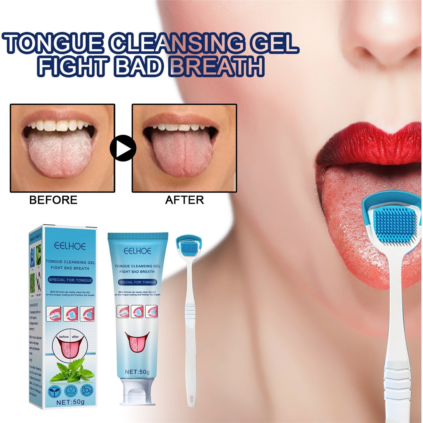 Tongue Cleaning Gel with Brush