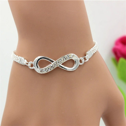 RHINESTONE INFINITY BRACELET FOR VALENTINE.