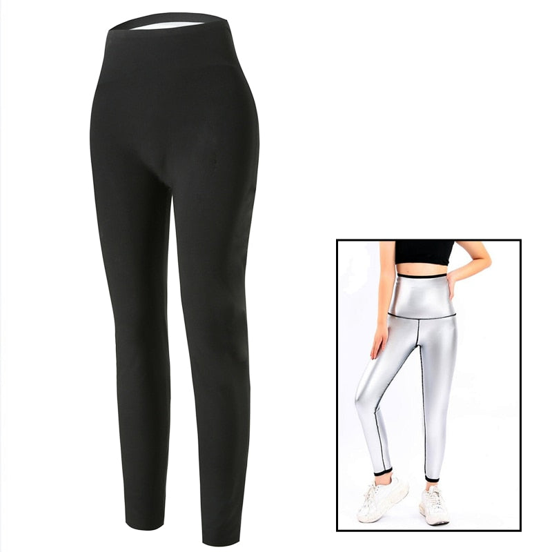 Sauna Leggings for Women Sweat Pants High Waist Compression Slimming Hot Thermo Workout Training Capris Body Shaper