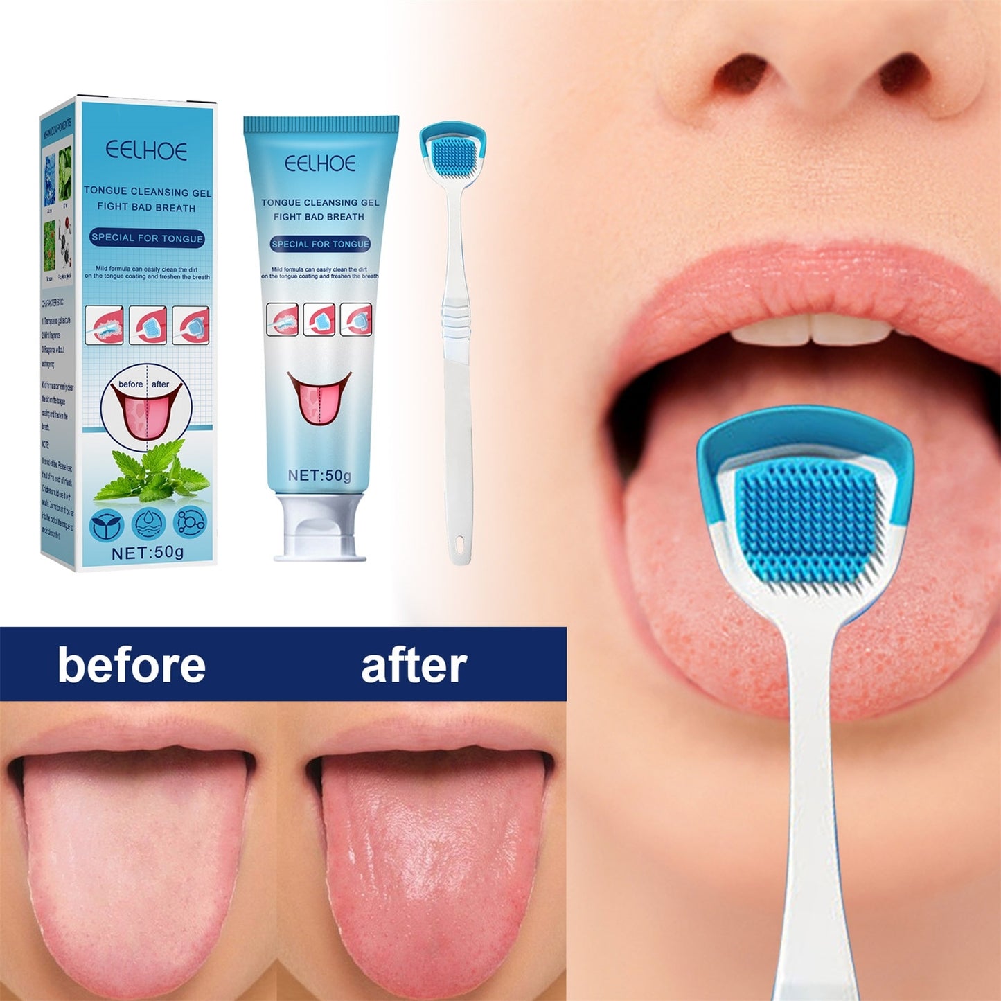 Tongue Cleaning Gel with Brush